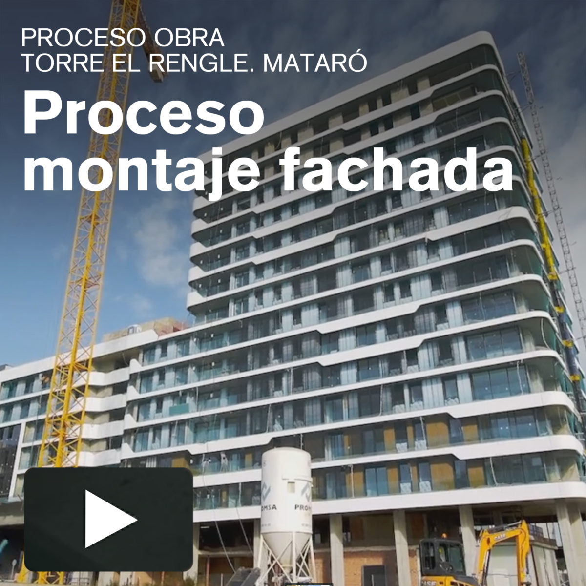 EL RENGLE TOWER CONSTRUCTION PROCESS. ASSEMBLY OF THE FACADE