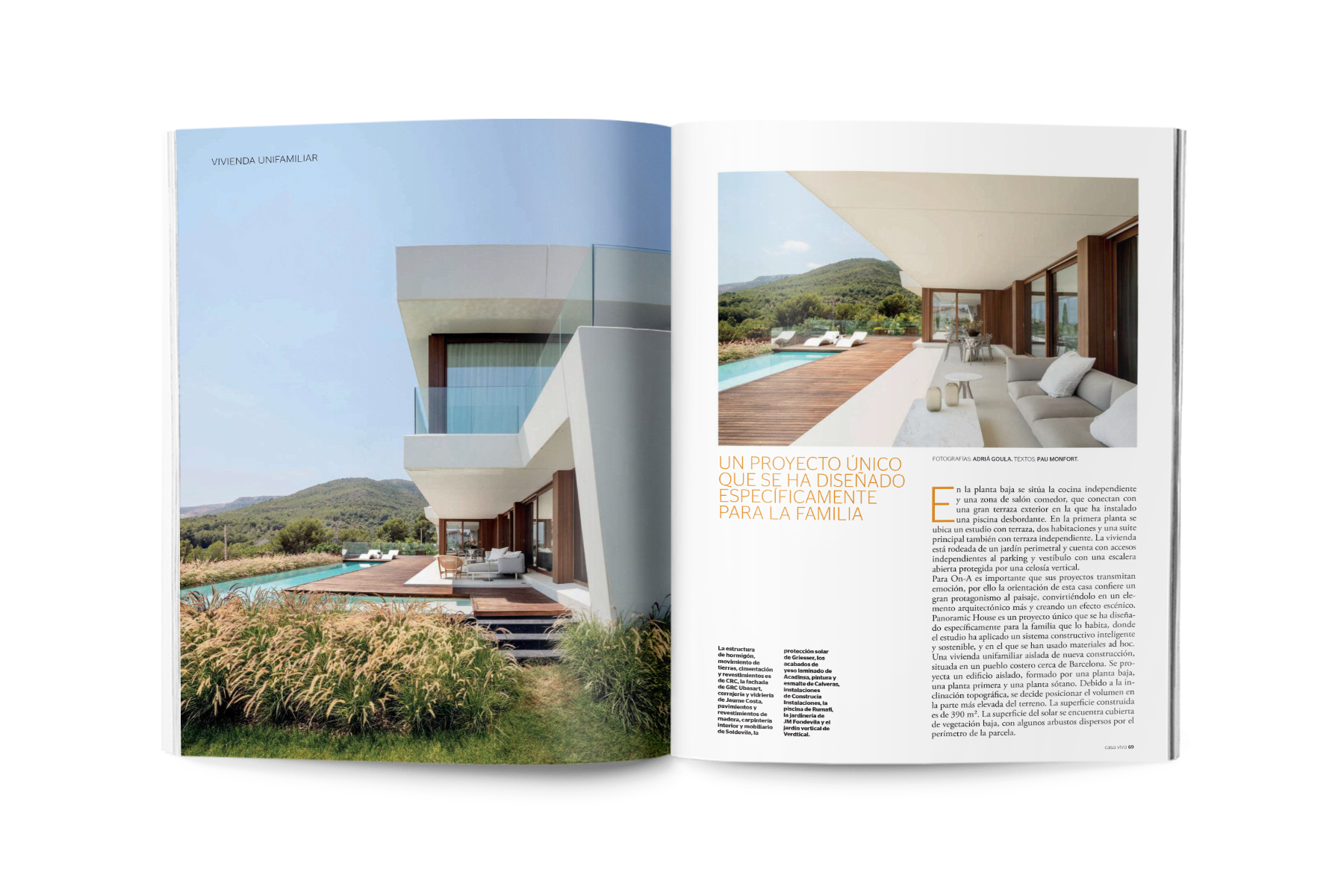 "A house oriented towards landscape " Our residential project Panoramic House has been published in CASA VIVA's magazine number 287.