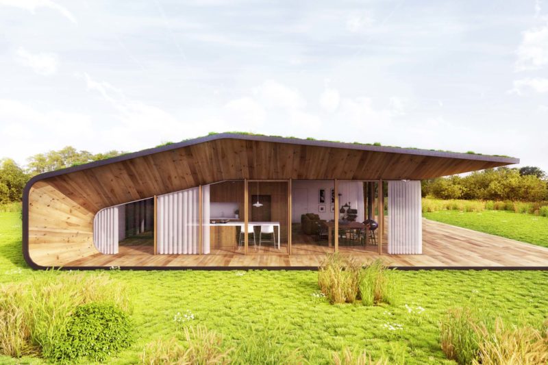 Casa prefabricada, diseño sostenible y la tecnología se unen para crear innovadoras casas prefabricadas ecológicas de madera.