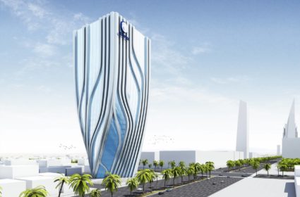 National Water Company Tower, en Riyadh, su fachada convertida en elementos parametrizados obteniendo un diseño único fuera de lo común.