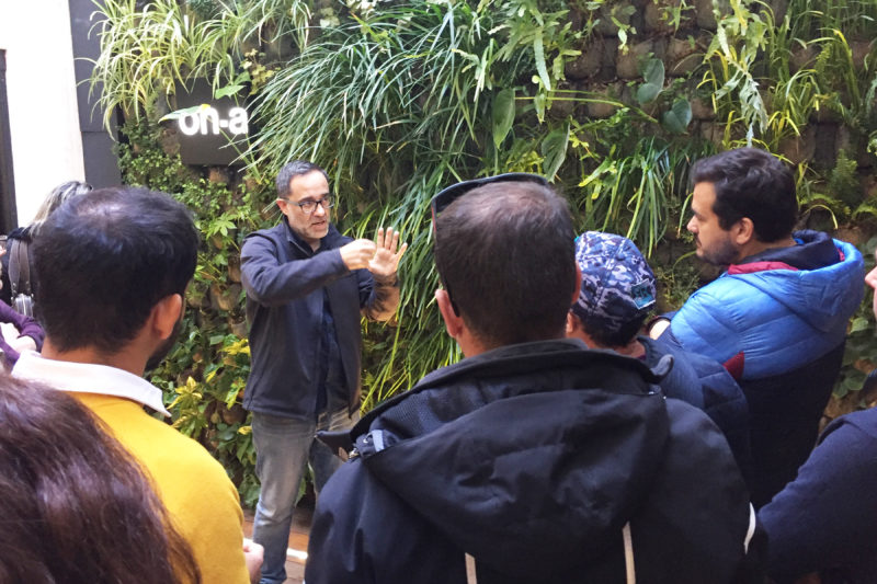 La semana pasada visitaron nuestro jardín inteligente los alumnos del curso de jardines verticales organizado por Verdtical.