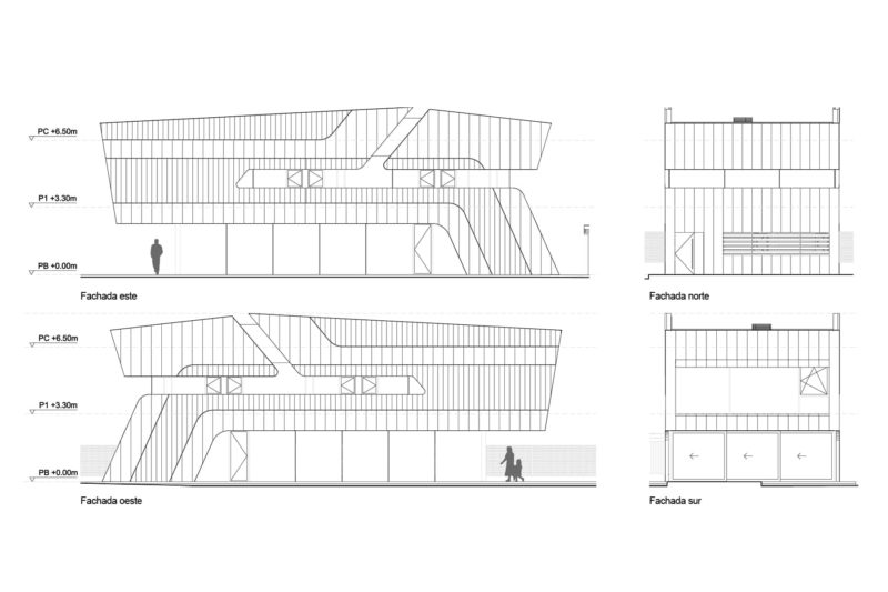 Localizado en una zona residencial, el proyecto con estructura prefabricada en madera y gestión BIM, se orienta a las mejores vistas.