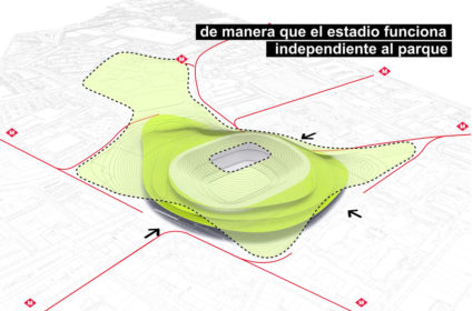 Convertir el Camp Nou en un parque es la propuesta para la ciudad de Barcelona y utilizar la bioarquitectura como estrategia de renaturalizacion.