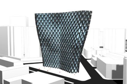 Realizado gracias a la arquitectura paramétrica, el edificio Smart Mesh experimenta nuevas formas arquitectónicas, creando espacios únicos.
