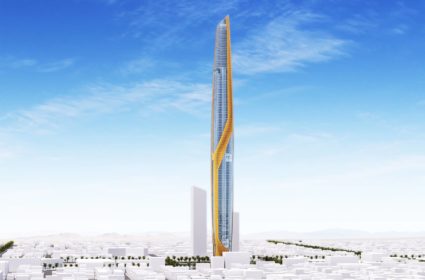 The Blade Tower incorpora mecanismos de energías renovables, siguiendo un sistema modular de paneles diseñados paramétricamente.